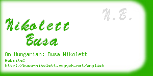 nikolett busa business card